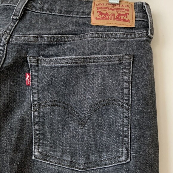 Levi’s Black Washed Wedgie Skinny Raw Hem Button Fly Jeans 31 - Picture 12 of 12